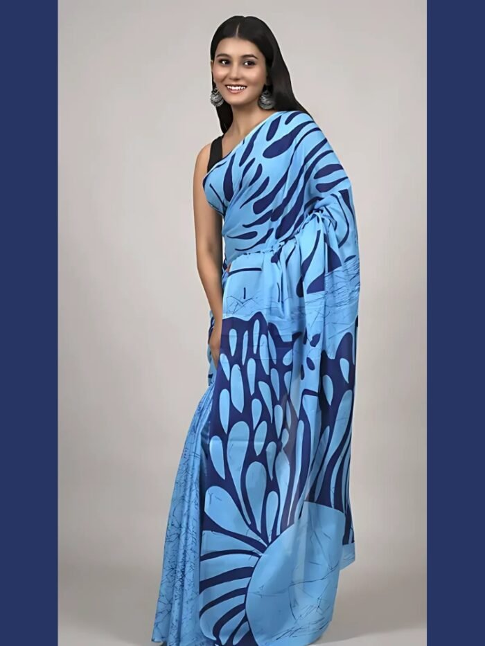 Batik Saree - බතික් සාරී | Blue