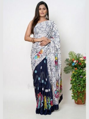 Indian Batik Saree - AM 7971