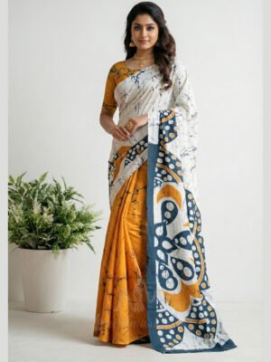Indian Batik Saree - MS 8942
