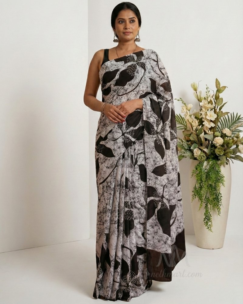 Indian Batik Saree - AM 7972