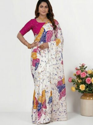 Indian Batik Saree - MS 8945