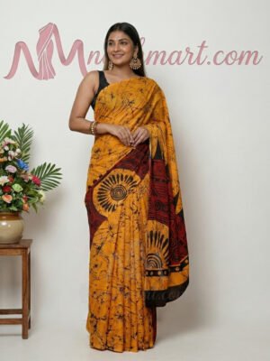 Indian Batik Saree - AM 7968