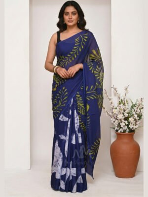 Indian Batik Saree - ZAM 7973