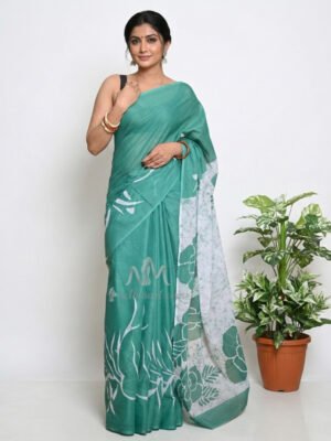 Indian Batik Saree - ZAM 7974