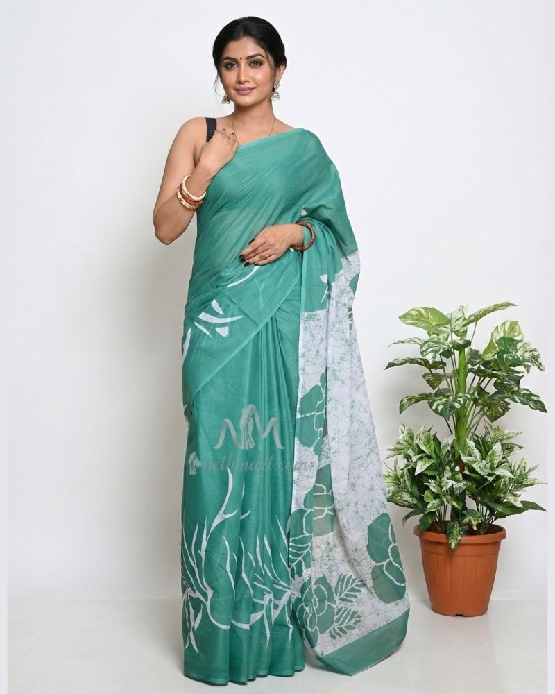 Indian Batik Saree - ZAM 7974