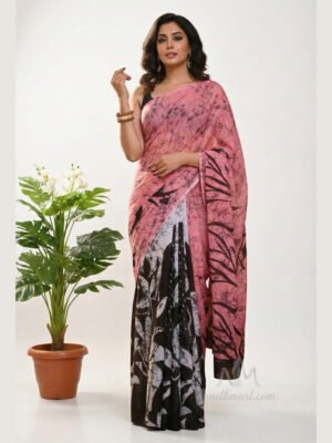 Indian Batik Saree - ZAM 7977