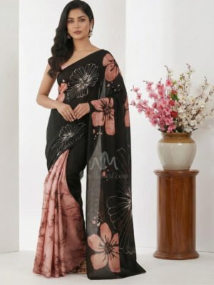 Indian Batik Saree - AR 6481