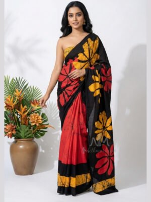 Indian Batik Saree - AR 6482