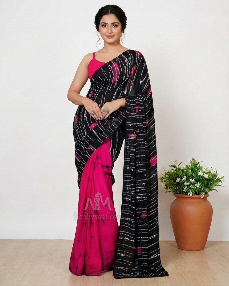 Indian Batik Saree - AR 6483