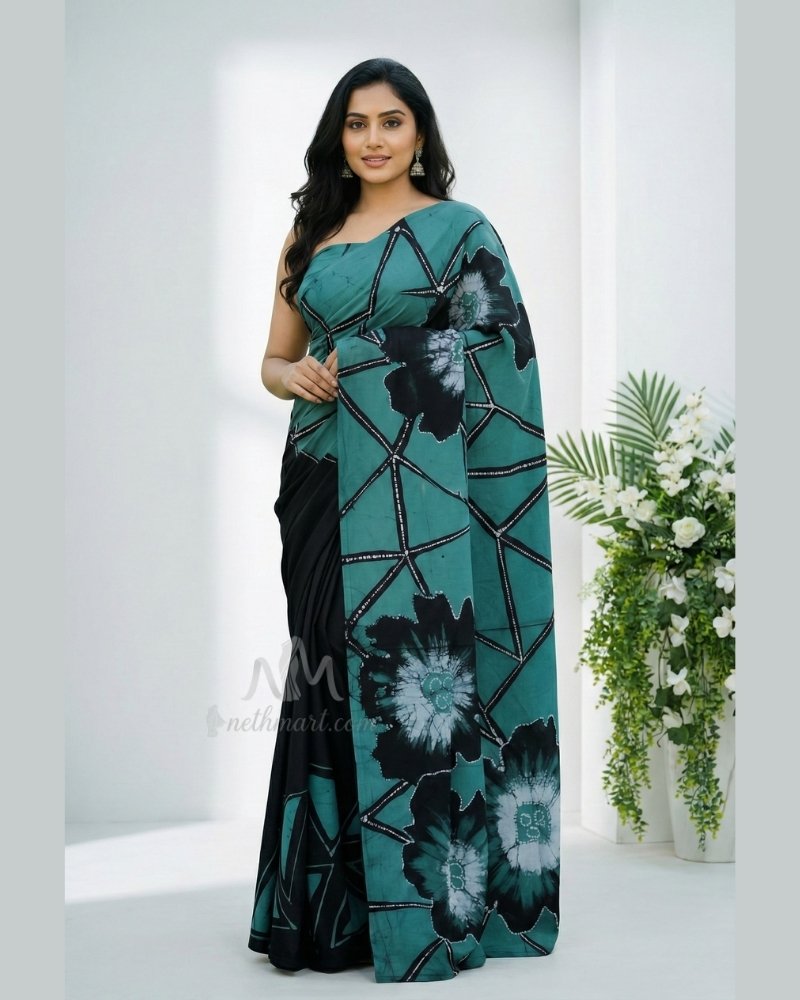 Indian Batik Saree - AR 6485
