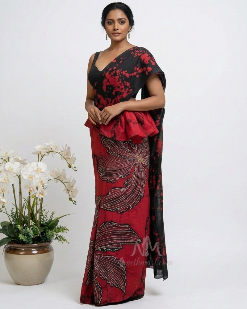 Indian Batik Saree - AR 6486