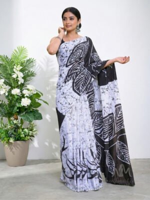 Indian Batik Saree - ZAM 7980