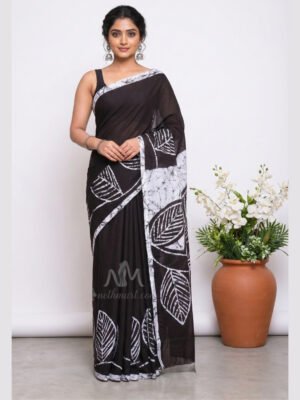 Indian Batik Saree - ZAM 7982