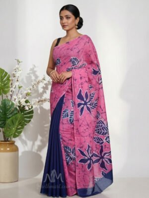 Indian Batik Saree - ZAM 7983