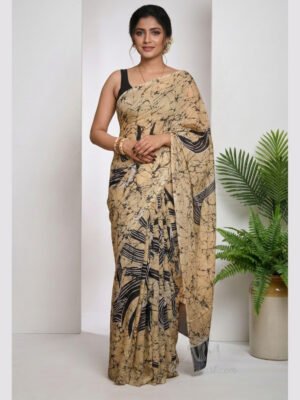 Indian Batik Saree - ZAM 7984