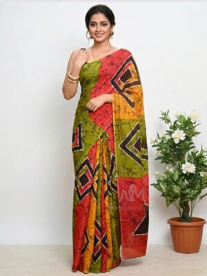 Indian Batik Saree - ZAM 7986