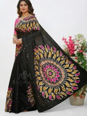 Indian Batik Saree - MS 8939